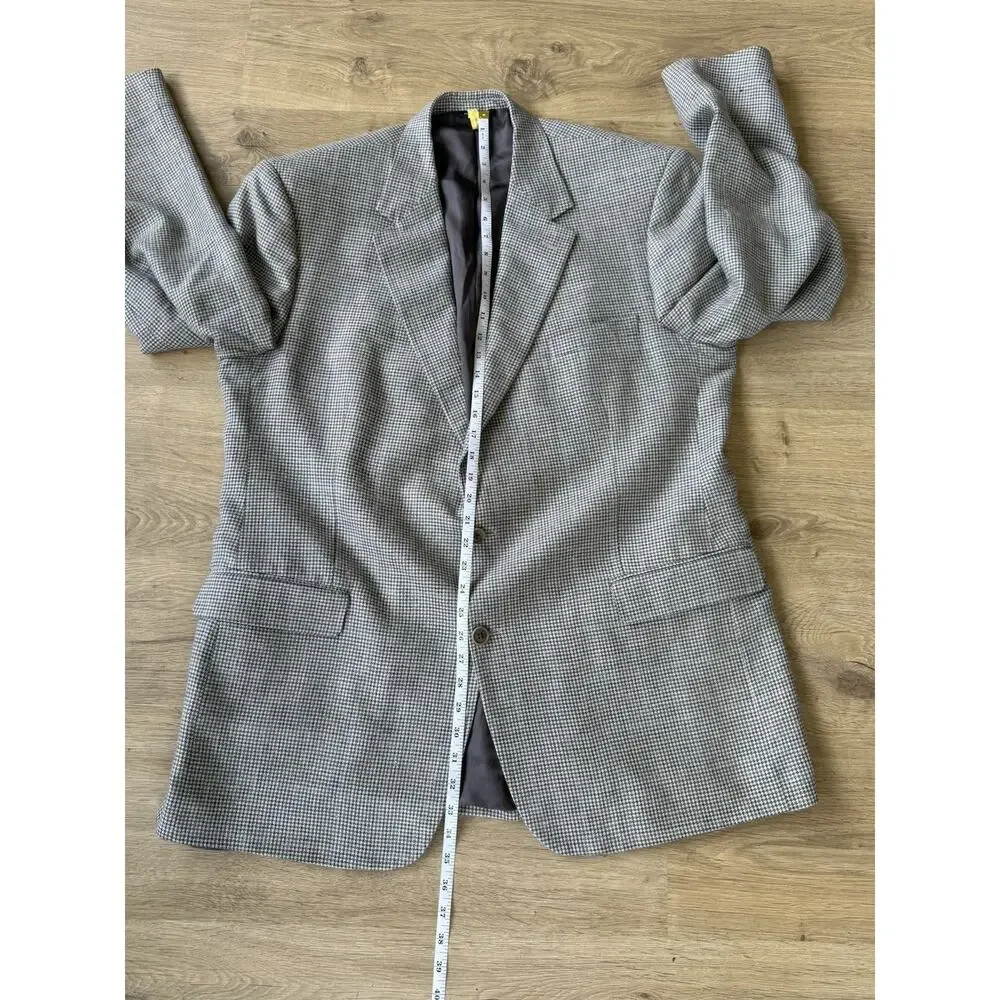 Vintage Brooks Brothers Wool/Silk/Linen 2 Button Herringbone Blaze 48 L